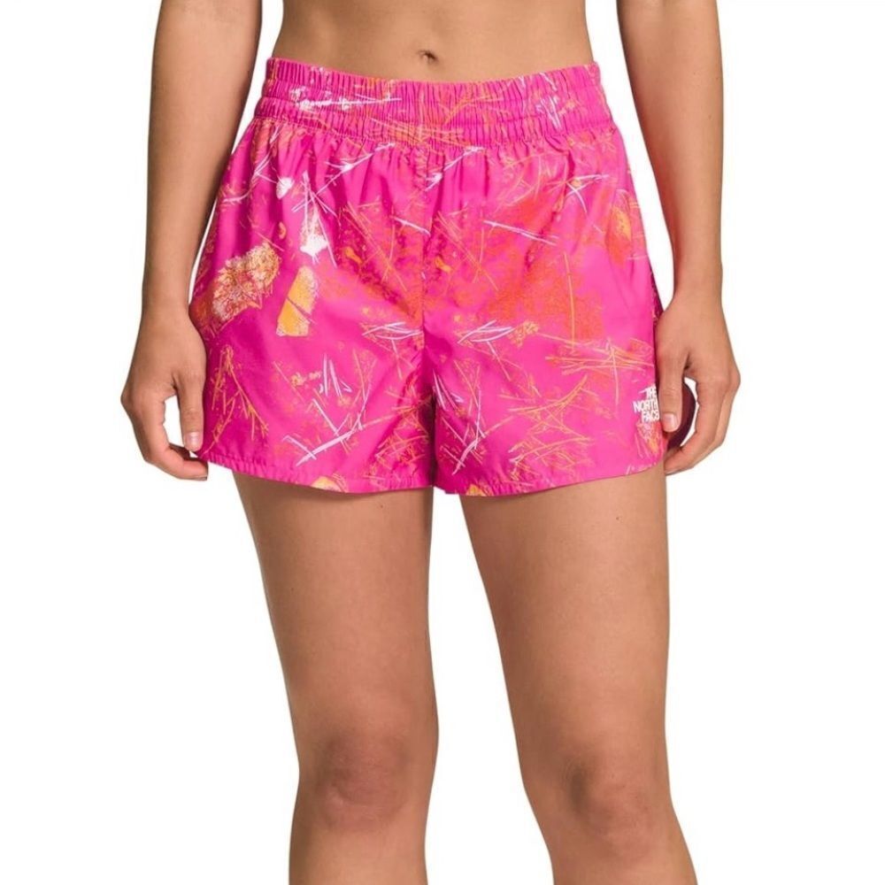 THE NORTH FACE Women's Limitless Run Short, Pink Glo Valley Floor Print size S